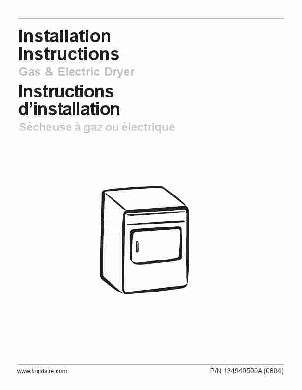 Frigidaire Clothes Dryer 0804-page_pdf